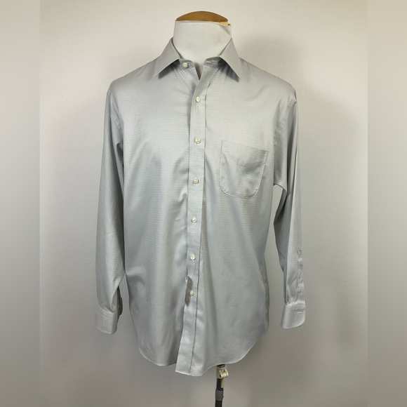 BROOKS BROTHERS NWT Men’s Grey Stretch Cotton Regent Fit Dress Shirt, 16.5 x 33 - Picture 1 of 10
